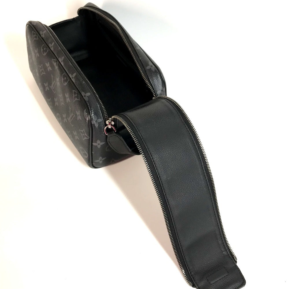 LOUIS VUITTON M46354 Monogram Eclipse Dopp Kit Clutch Bag with Handle, Canvas, Men's, Black