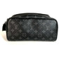 LOUIS VUITTON M46354 Monogram Eclipse Dopp Kit Clutch Bag with Handle, Canvas, Men's, Black