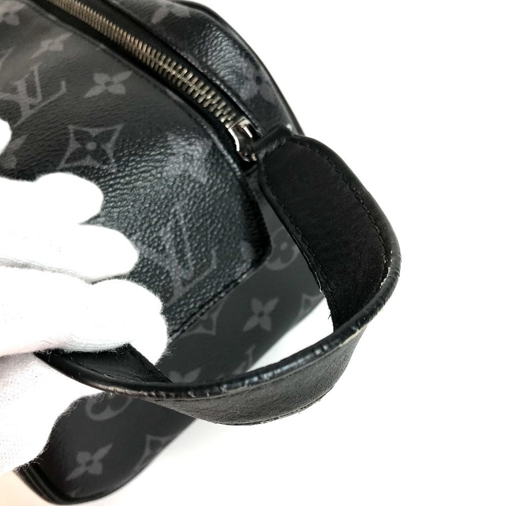 LOUIS VUITTON M46354 Monogram Eclipse Dopp Kit Clutch Bag with Handle, Canvas, Men's, Black