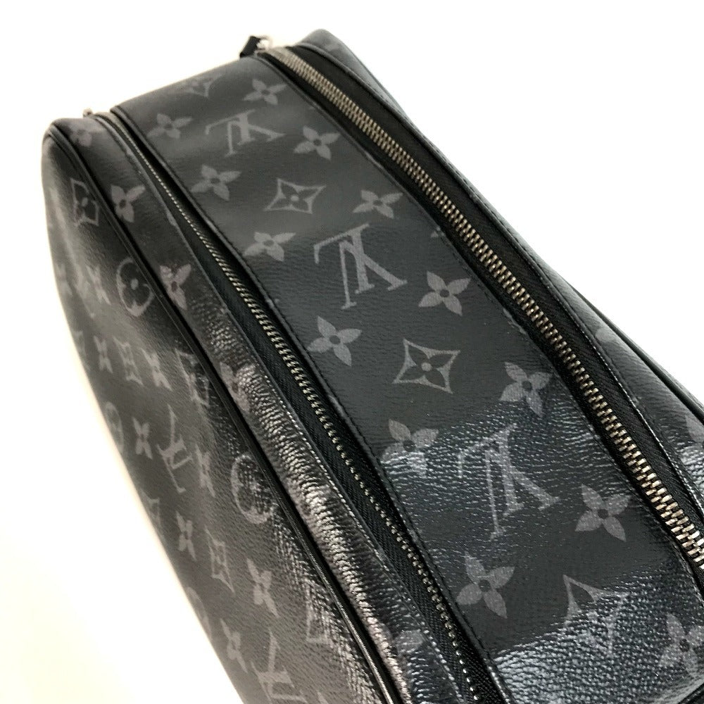 LOUIS VUITTON M46354 Monogram Eclipse Dopp Kit Clutch Bag with Handle, Canvas, Men's, Black