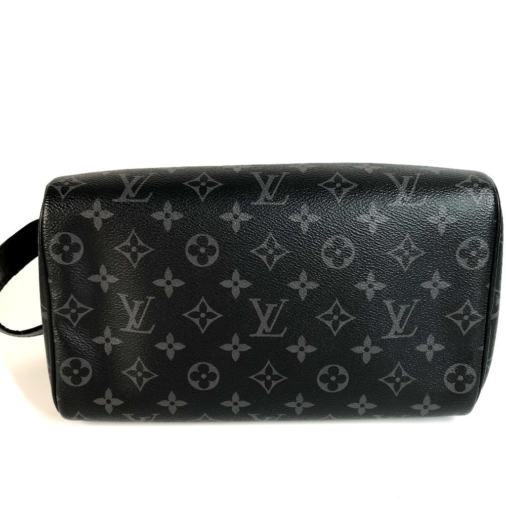 LOUIS VUITTON M46354 Monogram Eclipse Dopp Kit Clutch Bag with Handle, Canvas, Men's, Black