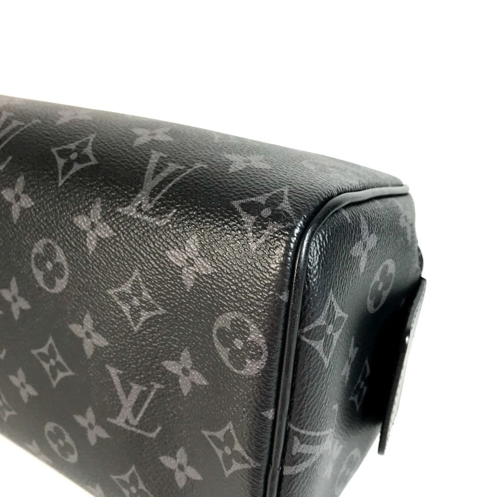 LOUIS VUITTON M46354 Monogram Eclipse Dopp Kit Clutch Bag with Handle, Canvas, Men's, Black