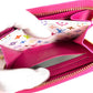 LOUIS VUITTON M14144 Japan-exclusive Epi Leather Zippy Coin Purse by Takashi Murakami. This wallet features a round zipper and is crafted from Epi leather. It's a cute pink design.