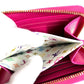 LOUIS VUITTON M14144 Japan-exclusive Epi Leather Zippy Coin Purse by Takashi Murakami. This wallet features a round zipper and is crafted from Epi leather. It's a cute pink design.