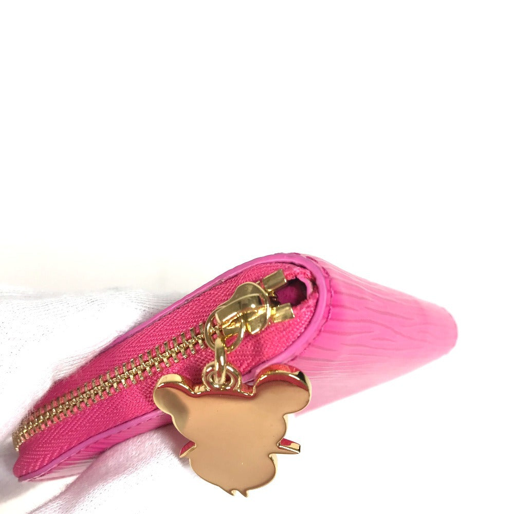 LOUIS VUITTON M14144 Japan-exclusive Epi Leather Zippy Coin Purse by Takashi Murakami. This wallet features a round zipper and is crafted from Epi leather. It's a cute pink design.