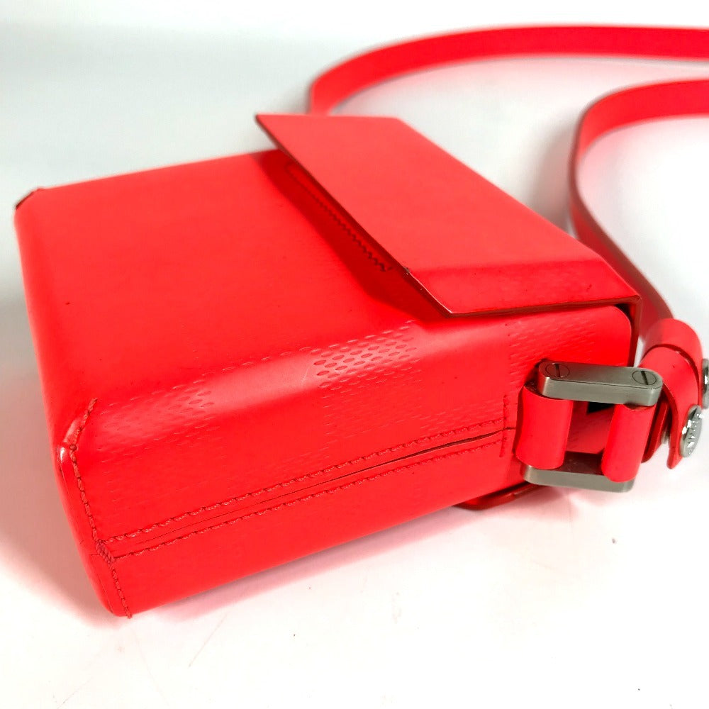 LOUIS VUITTON M92160 ダミエグラセ マーティ カバン ポシェット 斜め掛け フラップ ショルダーバッグ ダミエグラセレザー ユニセックス コーラル レッド系