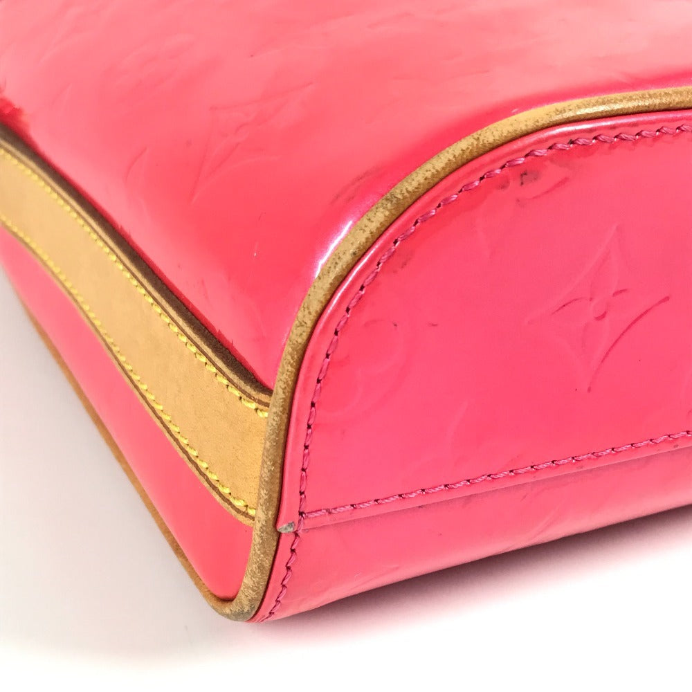 LOUIS VUITTON M91259 Monogram Vernis Sullivan Vertical Pochette Shoulder Bag in Monogram Vernis Canvas, Women's, Fuchsia Pink