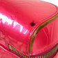 LOUIS VUITTON M91259 Monogram Vernis Sullivan Vertical Pochette Shoulder Bag in Monogram Vernis Canvas, Women's, Fuchsia Pink