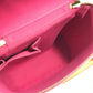 LOUIS VUITTON M91259 Monogram Vernis Sullivan Vertical Pochette Shoulder Bag in Monogram Vernis Canvas, Women's, Fuchsia Pink