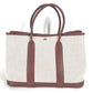 HERMES Garden Party TPM Tote Bag/Handbag in Toile H, Wine Red, for Women
