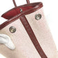 HERMES Garden Party TPM Tote Bag/Handbag in Toile H, Wine Red, for Women