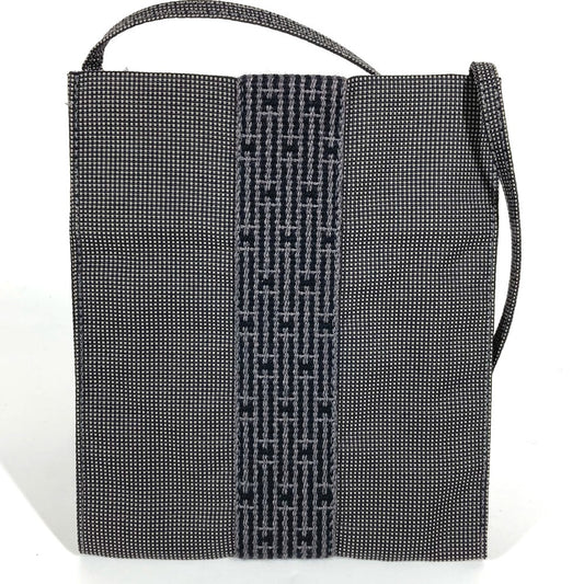 HERMES エールライン ポーチ ポシェット 斜め掛け ショルダーバッグ ポリエステル ユニセックス グレー