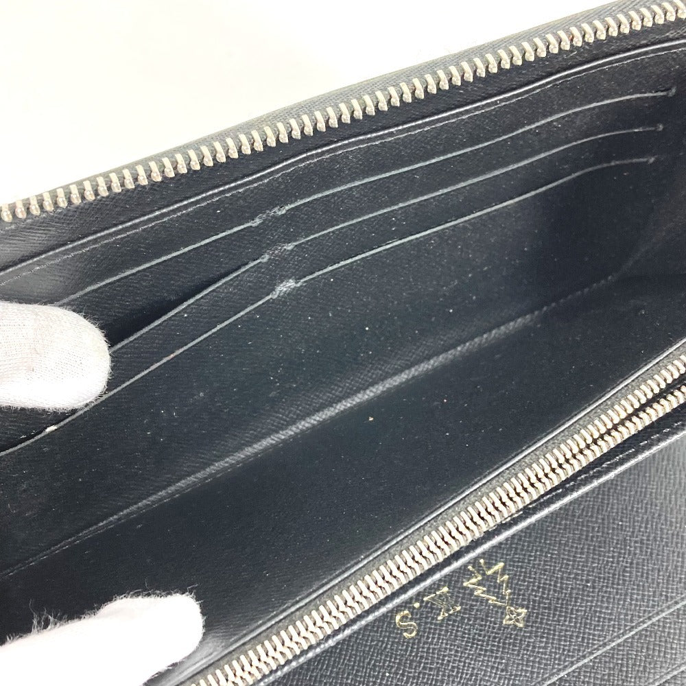 LOUIS VUITTON N60153 Damier Graphite Canvas Zippy Organizer NM Long Wallet with LV Alps Patch, Round Zipper, Unisex, Black