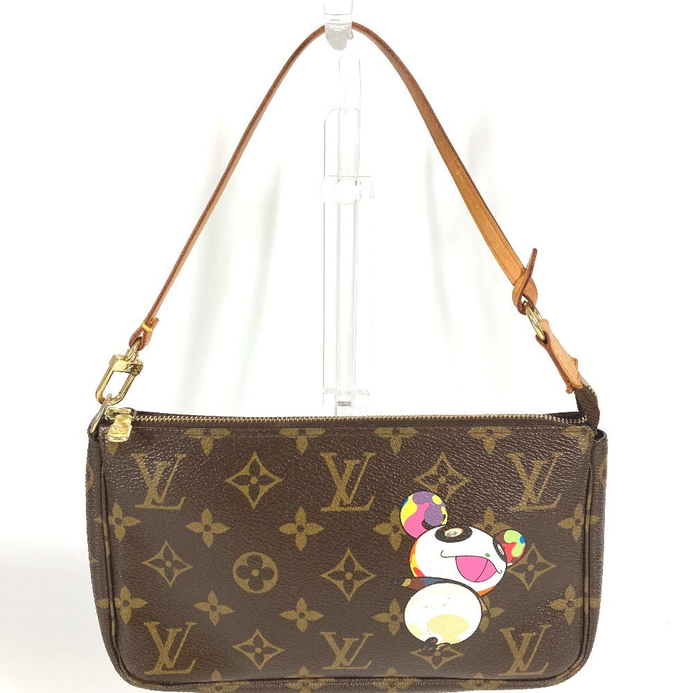 LOUIS VUITTON M51981 Monogram Panda Pochette Accessoires by Takashi Murakami. Accessory pouch, handbag, shoulder bag, Monogram canvas, women's, brown.