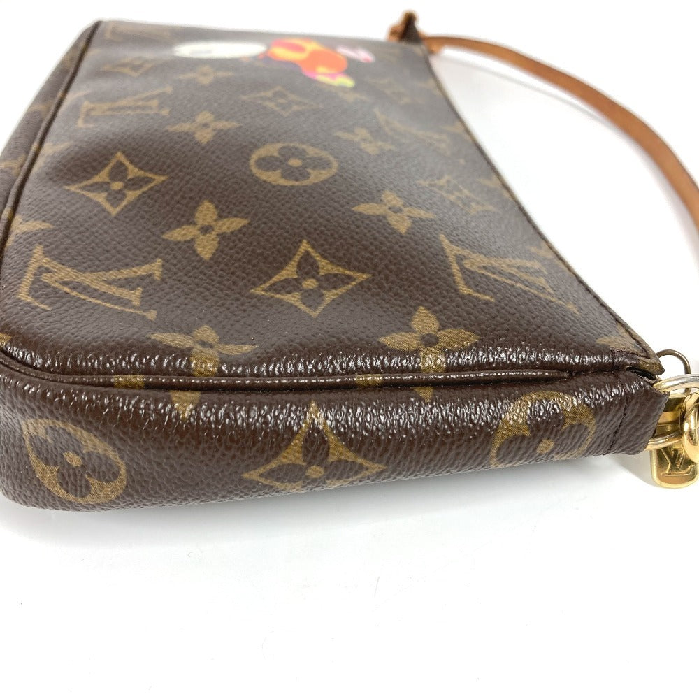 LOUIS VUITTON M51981 Monogram Panda Pochette Accessoires by Takashi Murakami. Accessory pouch, handbag, shoulder bag, Monogram canvas, women's, brown.