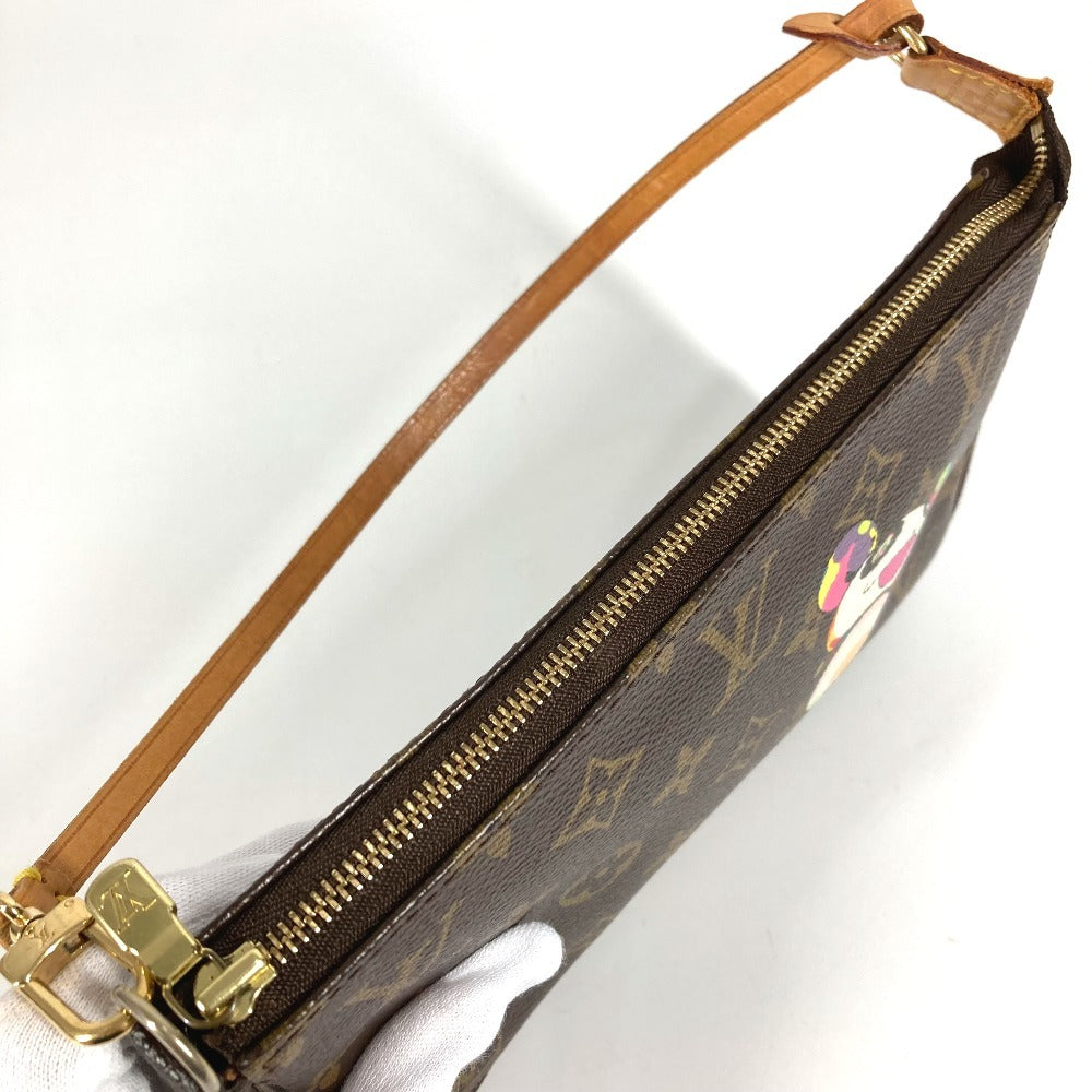 LOUIS VUITTON M51981 Monogram Panda Pochette Accessoires by Takashi Murakami. Accessory pouch, handbag, shoulder bag, Monogram canvas, women's, brown.