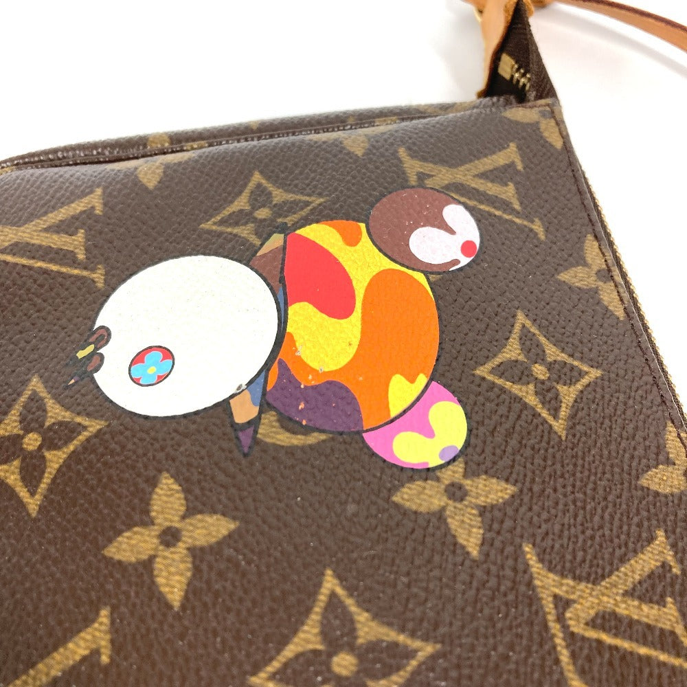 LOUIS VUITTON M51981 Monogram Panda Pochette Accessoires by Takashi Murakami. Accessory pouch, handbag, shoulder bag, Monogram canvas, women's, brown.