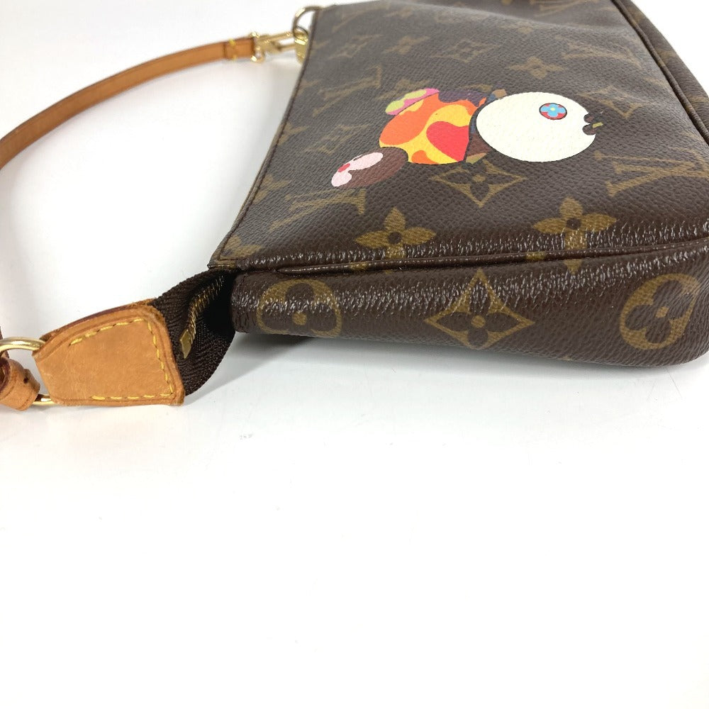 LOUIS VUITTON M51981 Monogram Panda Pochette Accessoires by Takashi Murakami. Accessory pouch, handbag, shoulder bag, Monogram canvas, women's, brown.