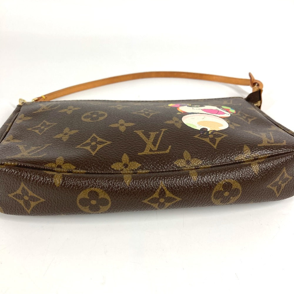 LOUIS VUITTON M51981 Monogram Panda Pochette Accessoires by Takashi Murakami. Accessory pouch, handbag, shoulder bag, Monogram canvas, women's, brown.