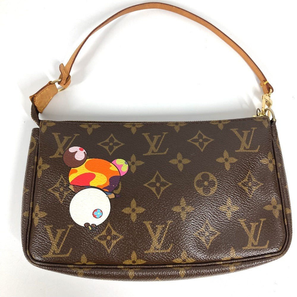 LOUIS VUITTON M51981 Monogram Panda Pochette Accessoires by Takashi Murakami. Accessory pouch, handbag, shoulder bag, Monogram canvas, women's, brown.