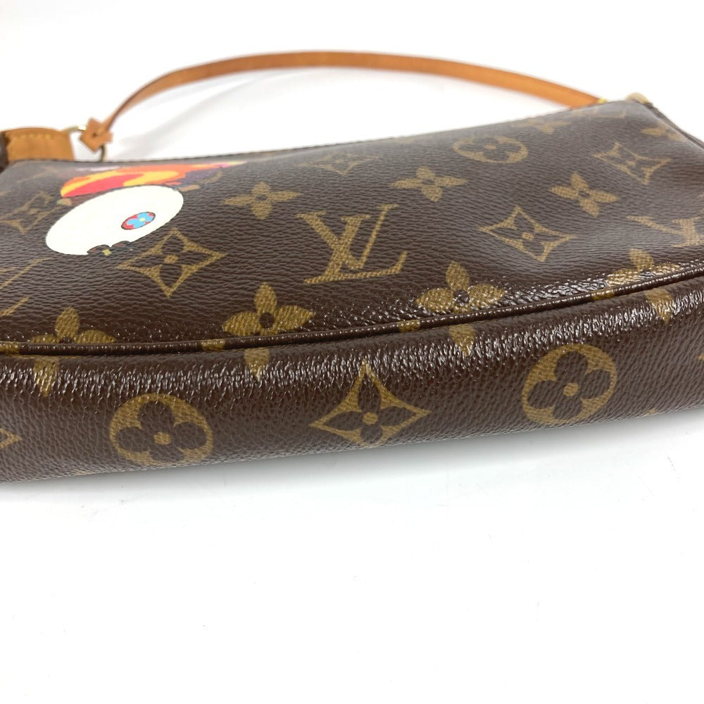 LOUIS VUITTON M51981 Monogram Panda Pochette Accessoires by Takashi Murakami. Accessory pouch, handbag, shoulder bag, Monogram canvas, women's, brown.