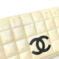 CHANEL CC ココマーク チョコバー バイカラー 斜め掛け カバン フラップ ポシェット ショルダーバッグ レザー レディース ホワイト