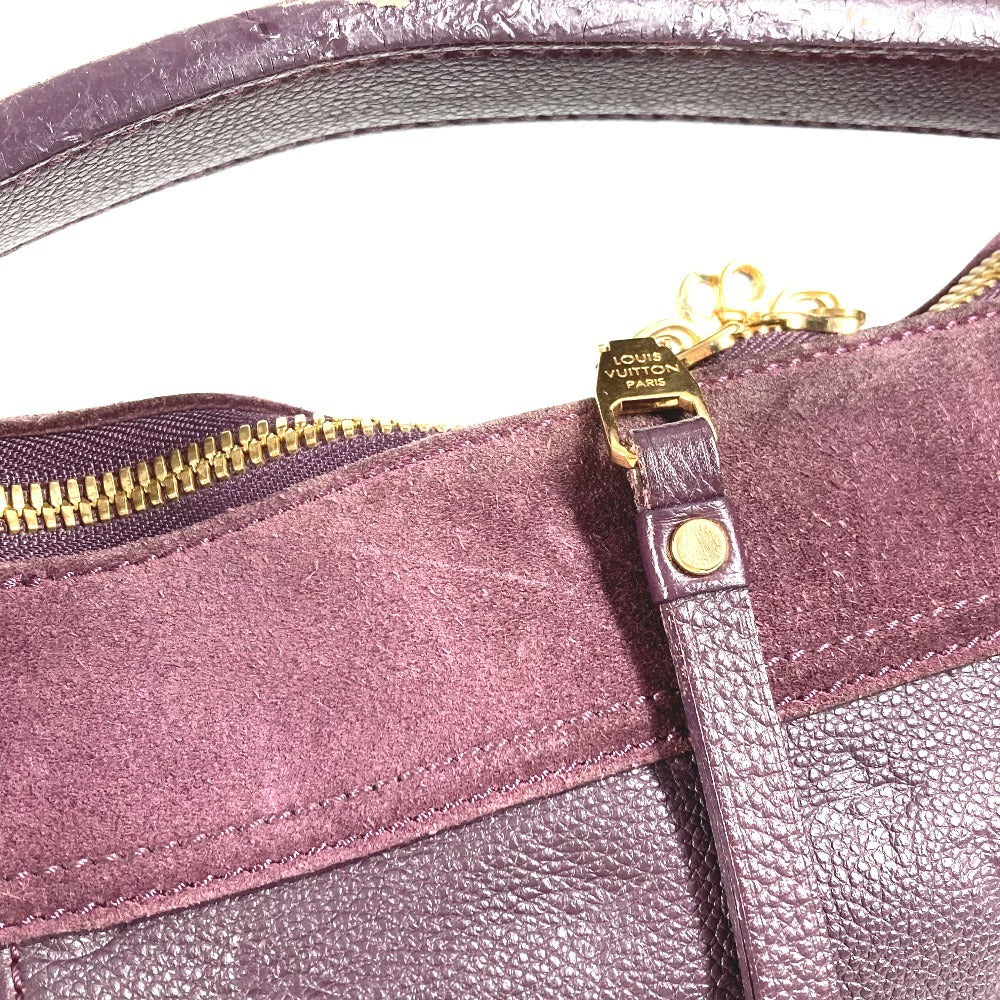 LOUIS VUITTON M40583 Monogram Empreinte Oda Shoes PM Shoulder Tote Bag in Monogram Empreinte Leather, Purple.