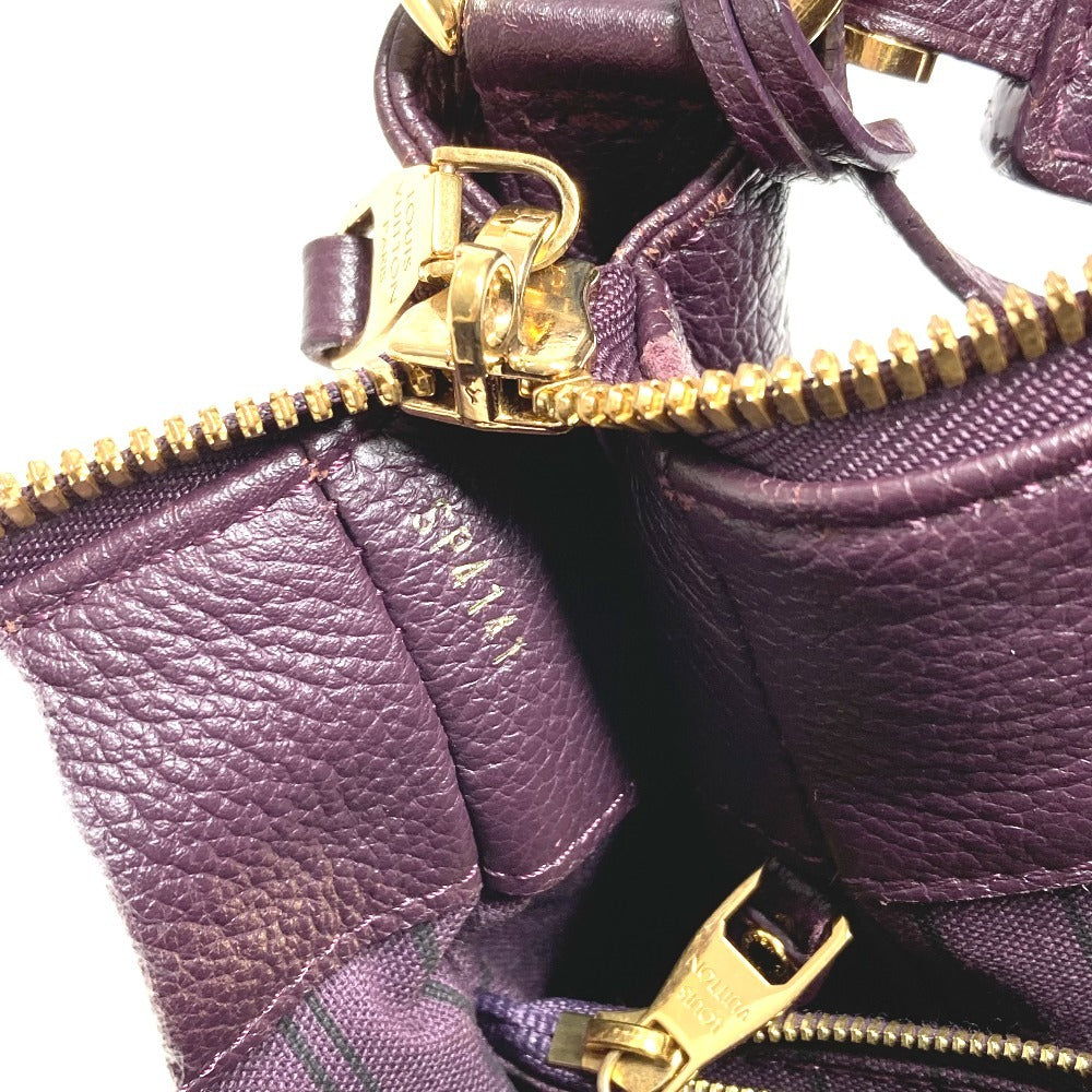LOUIS VUITTON M40583 Monogram Empreinte Oda Shoes PM Shoulder Tote Bag in Monogram Empreinte Leather, Purple.