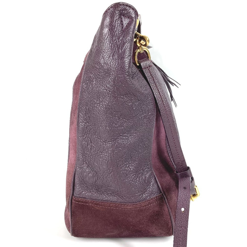 LOUIS VUITTON M40583 Monogram Empreinte Oda Shoes PM Shoulder Tote Bag in Monogram Empreinte Leather, Purple.