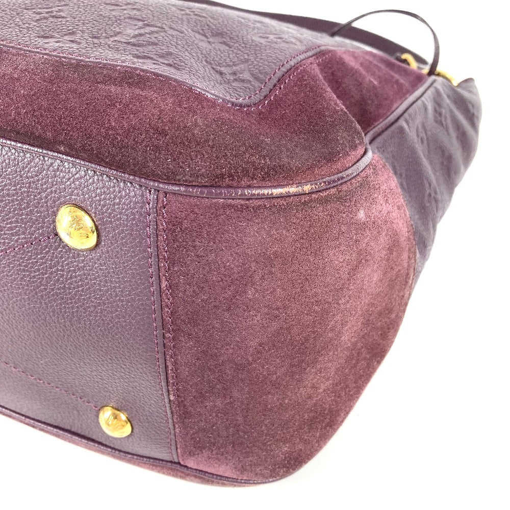 LOUIS VUITTON M40583 Monogram Empreinte Oda Shoes PM Shoulder Tote Bag in Monogram Empreinte Leather, Purple.