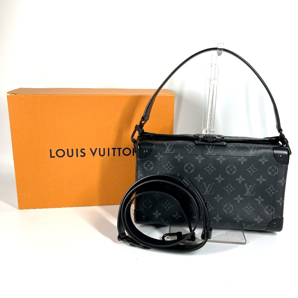 LOUIS VUITTON M11744 Monogram Eclipse Soul Trunk EW 3-Way Bag, Handbag, Clutch Bag, Crossbody Bag, Shoulder Bag, Monogram Eclipse Canvas, Unisex, Black