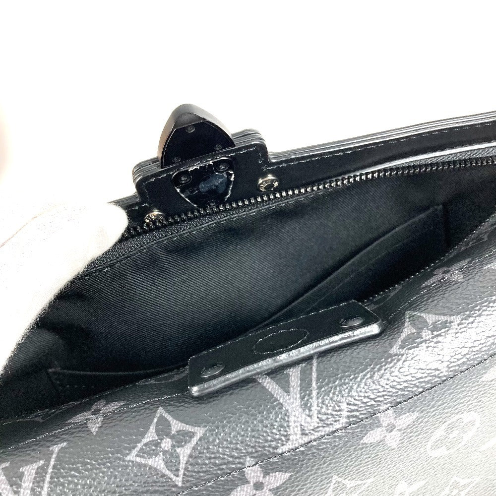 LOUIS VUITTON M11744 Monogram Eclipse Soul Trunk EW 3-Way Bag, Handbag, Clutch Bag, Crossbody Bag, Shoulder Bag, Monogram Eclipse Canvas, Unisex, Black
