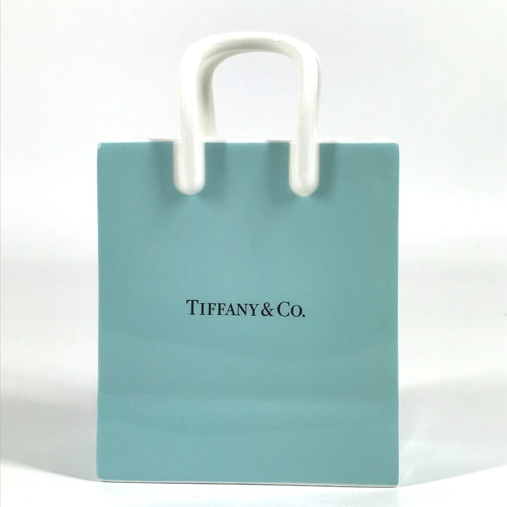 TIFFANY &amp; Co. Shopping Bag-Shaped Logo Organizer, Ceramic, Unisex, Blue