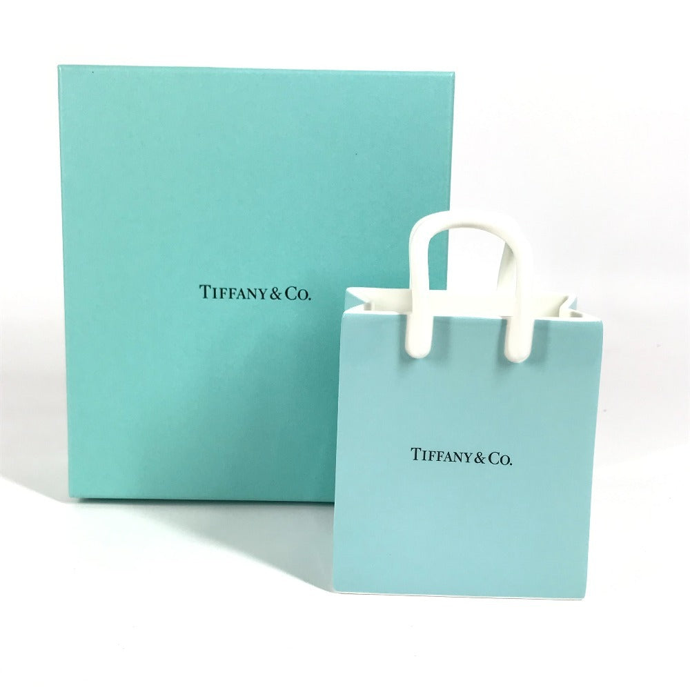 TIFFANY &amp; Co. Shopping Bag-Shaped Logo Organizer, Ceramic, Unisex, Blue