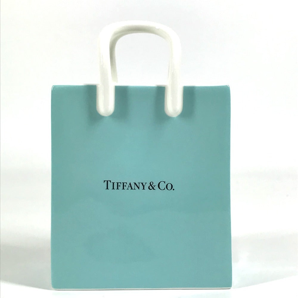 TIFFANY &amp; Co. Shopping Bag-Shaped Logo Organizer, Ceramic, Unisex, Blue