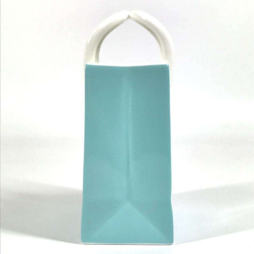 TIFFANY &amp; Co. Shopping Bag-Shaped Logo Organizer, Ceramic, Unisex, Blue