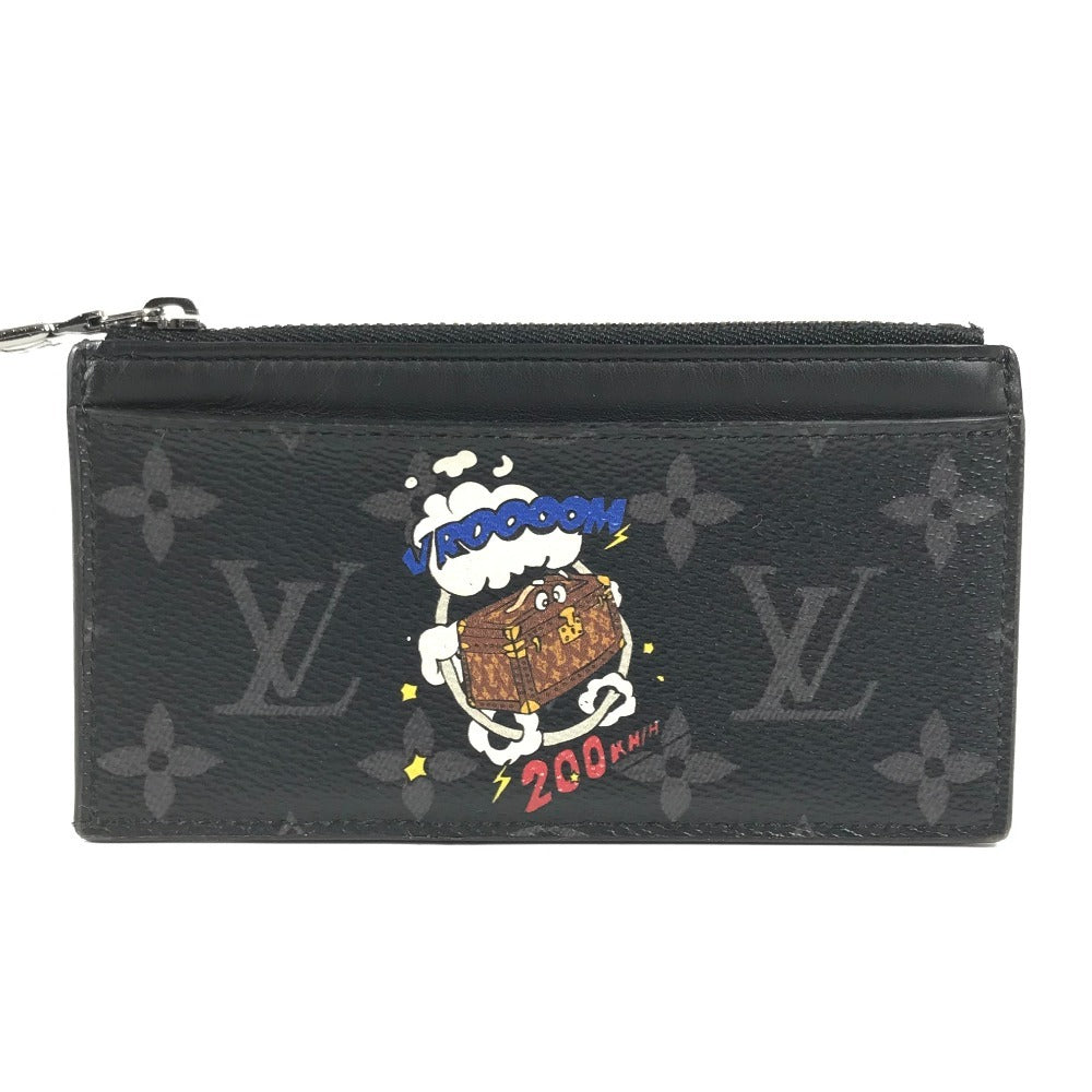 LOUIS VUITTON M80932 Monogram Eclipse Coin and Card Holder, Card Case, Compact Wallet, Coin Purse, Wallet, Coin Case, Monogram Eclipse Canvas, Unisex, Black