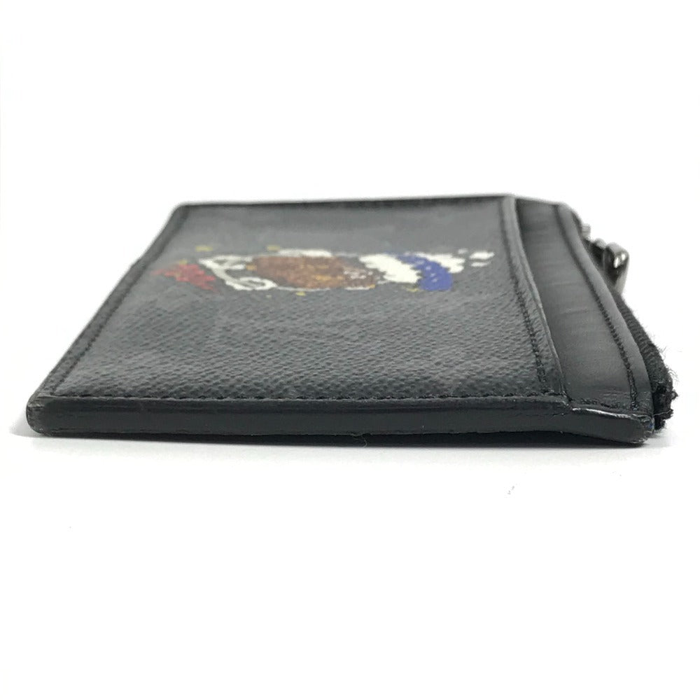LOUIS VUITTON M80932 Monogram Eclipse Coin and Card Holder, Card Case, Compact Wallet, Coin Purse, Wallet, Coin Case, Monogram Eclipse Canvas, Unisex, Black