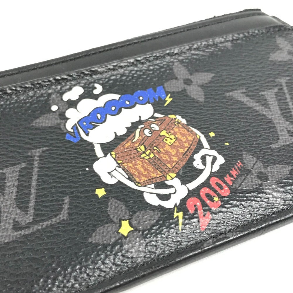 LOUIS VUITTON M80932 Monogram Eclipse Coin and Card Holder, Card Case, Compact Wallet, Coin Purse, Wallet, Coin Case, Monogram Eclipse Canvas, Unisex, Black