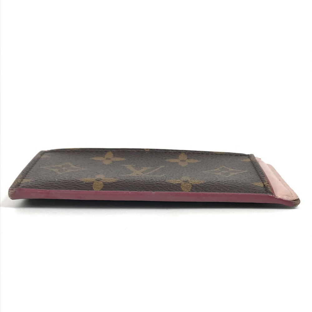 LOUIS VUITTON M67494 モノグラム ポルトカルト・ジップ フラワーチャーム 小銭入れ 財布 コインケース モノグラムキャンバス レディース ピンク