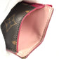 LOUIS VUITTON M67494 モノグラム ポルトカルト・ジップ フラワーチャーム 小銭入れ 財布 コインケース モノグラムキャンバス レディース ピンク
