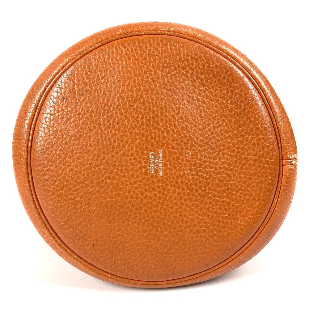 HERMES 肩掛け ハンドバッグ マンジョワールMM マンジョワール MM バケツ型 ロープハンドル カバン ショルダーバッグ トリヨンクレマンス レディース オレンジ