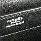 HERMES Sac A Depeche Pouch, Clutch Bag, Leather, Unisex, Black