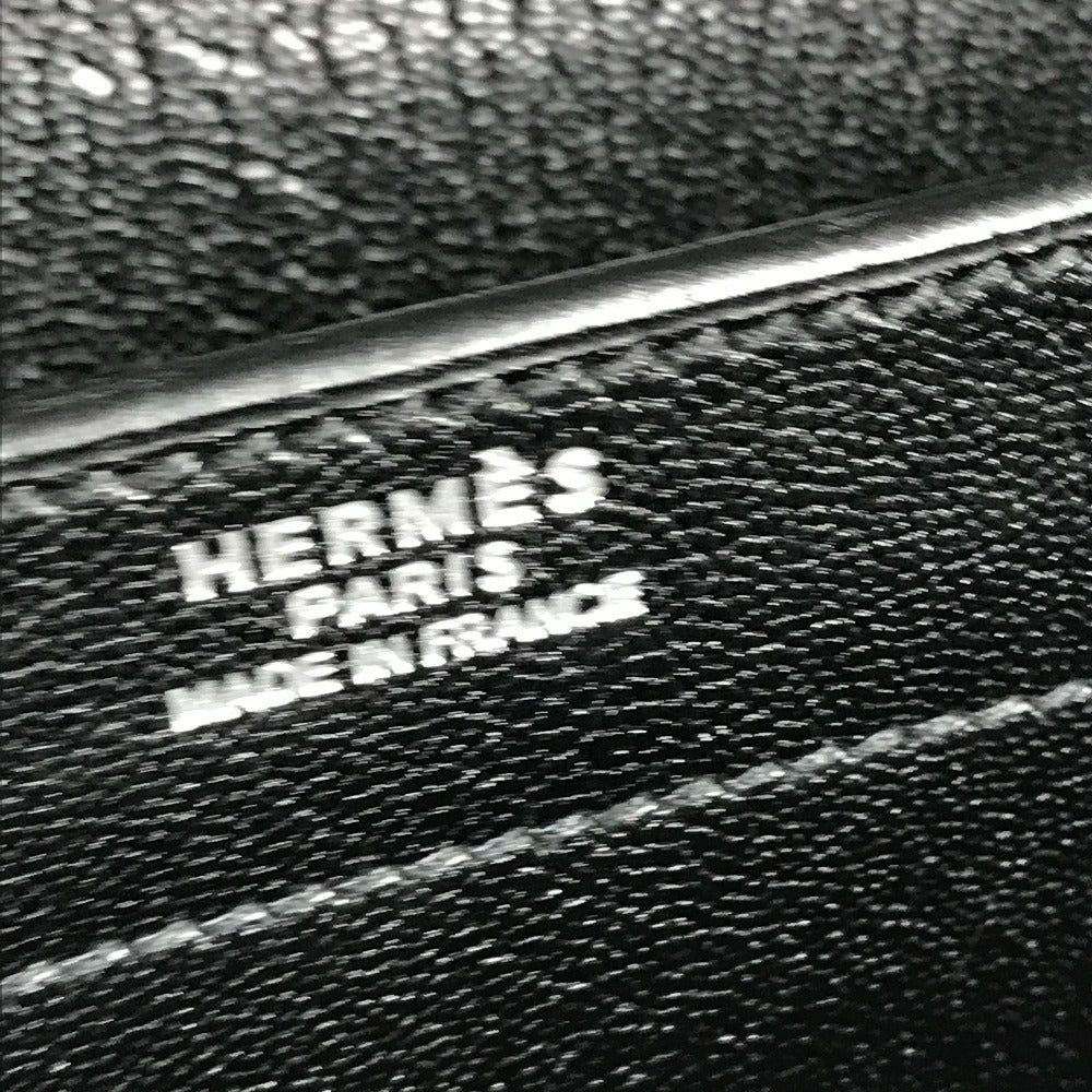 HERMES Sac A Depeche Pouch, Clutch Bag, Leather, Unisex, Black