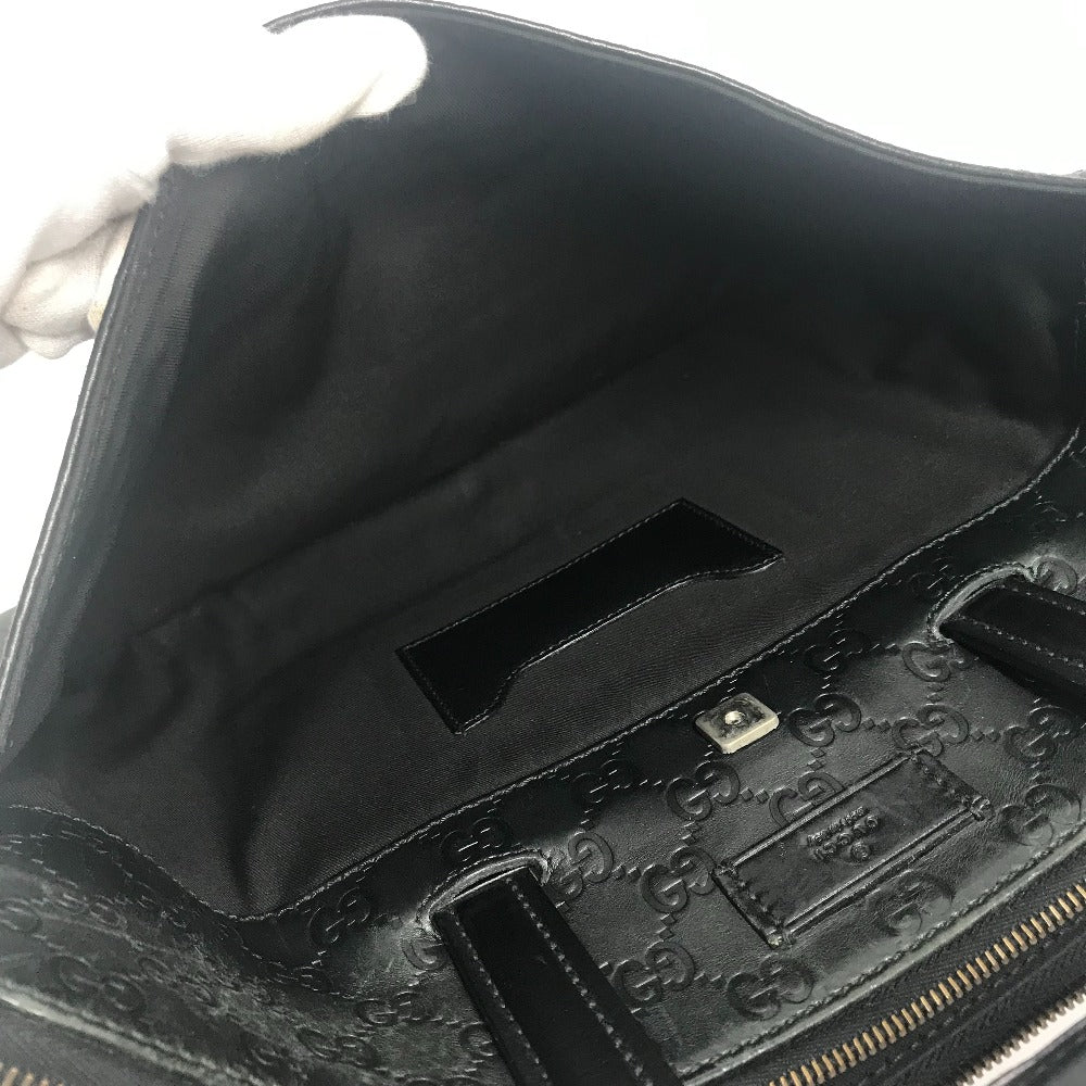GUCCI 152604 Handbag, Document Bag, Guccissima GG Logo Business Bag, Tote Bag, Briefcase, Shimmer Leather, Men's, Black