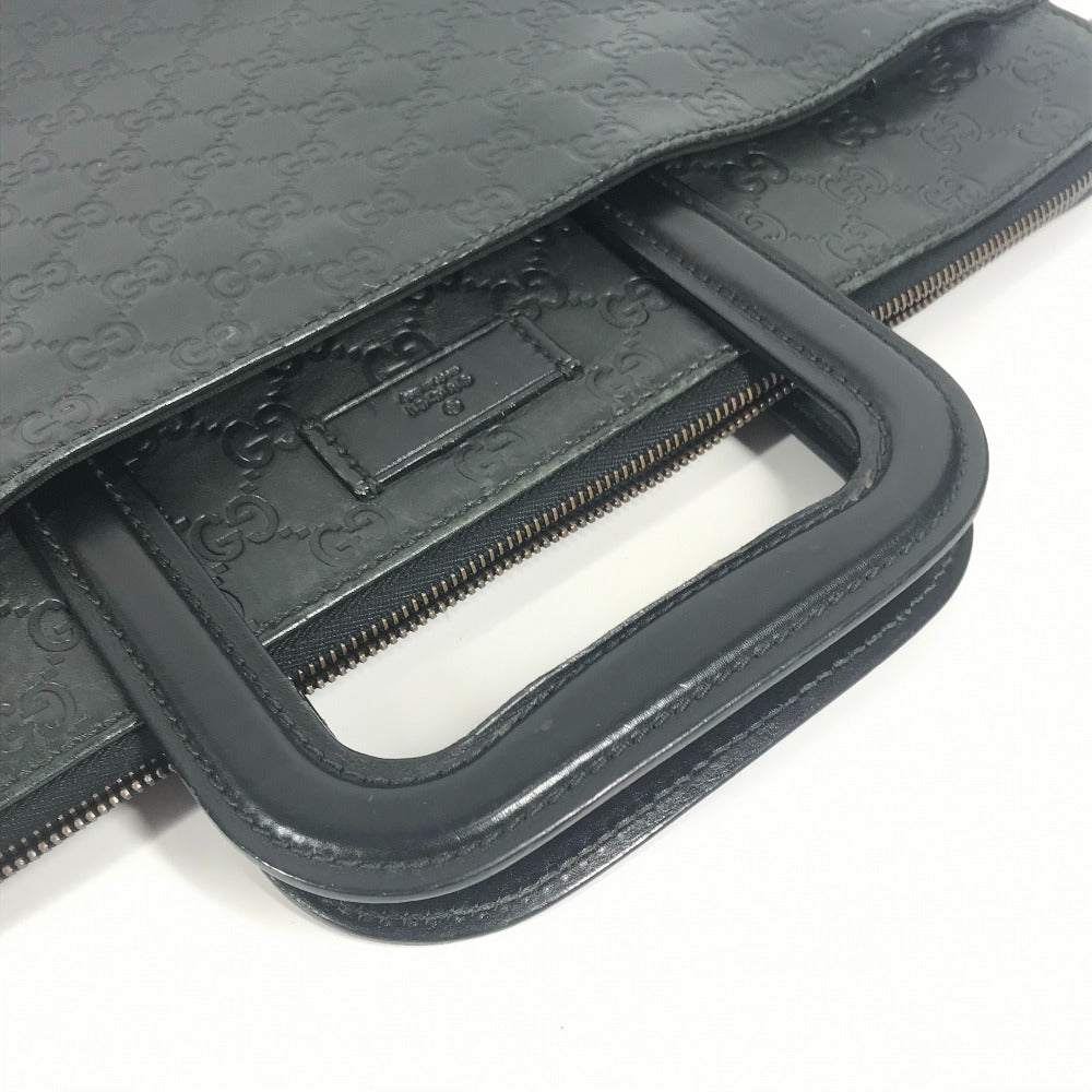 GUCCI 152604 Handbag, Document Bag, Guccissima GG Logo Business Bag, Tote Bag, Briefcase, Shimmer Leather, Men's, Black