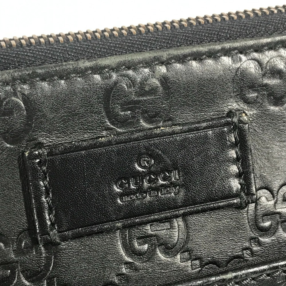 GUCCI 152604 Handbag, Document Bag, Guccissima GG Logo Business Bag, Tote Bag, Briefcase, Shimmer Leather, Men's, Black