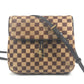 LOUIS VUITTON M92130 Damier Sauvage Gazelle Shoulder Bag, Crossbody Pochette, Flap, Pony/Leather, Brown Ebene Leather, Women's