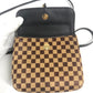 LOUIS VUITTON M92130 Damier Sauvage Gazelle Shoulder Bag, Crossbody Pochette, Flap, Pony/Leather, Brown Ebene Leather, Women's
