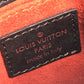 LOUIS VUITTON M92130 Damier Sauvage Gazelle Shoulder Bag, Crossbody Pochette, Flap, Pony/Leather, Brown Ebene Leather, Women's